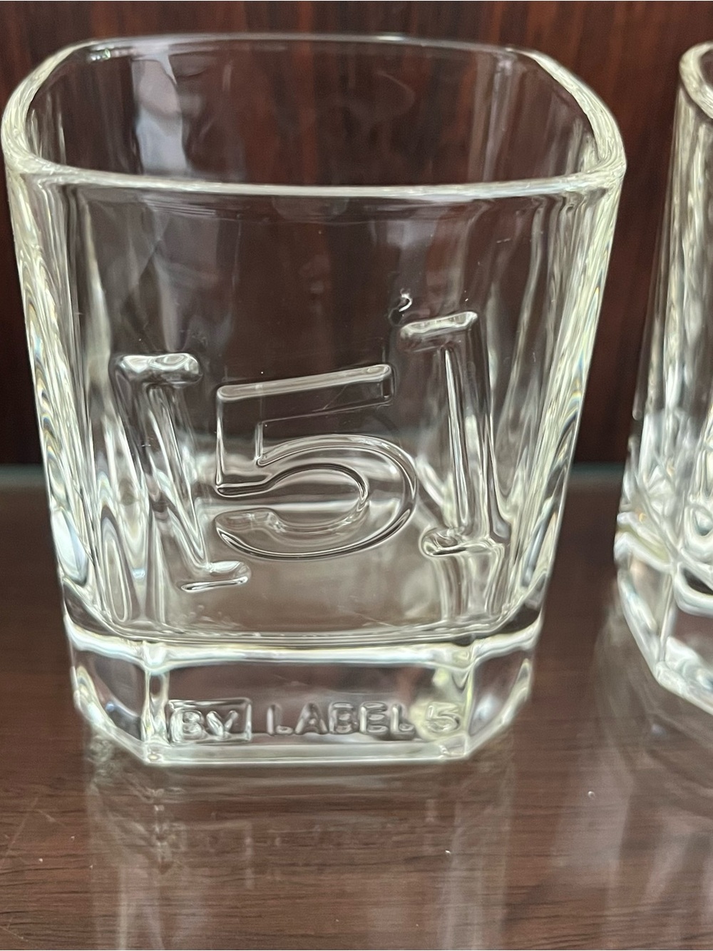 2 Vintage Label 5 Blended Scotch Whisky Glasses Rare Collectible